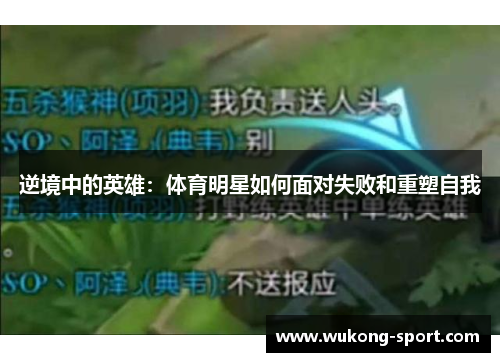 逆境中的英雄：体育明星如何面对失败和重塑自我