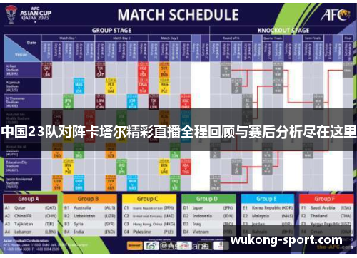 中国23队对阵卡塔尔精彩直播全程回顾与赛后分析尽在这里